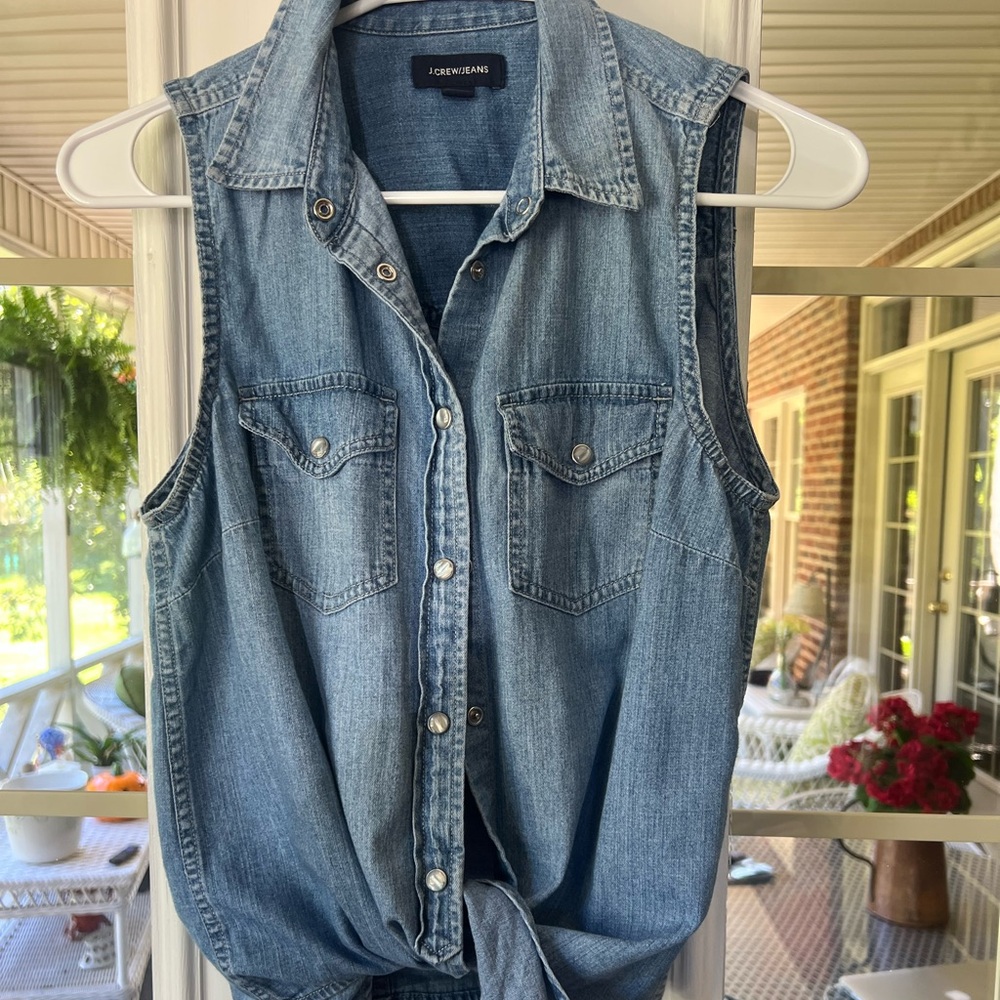 J.Crew Light Blue Denim Shirt XS
